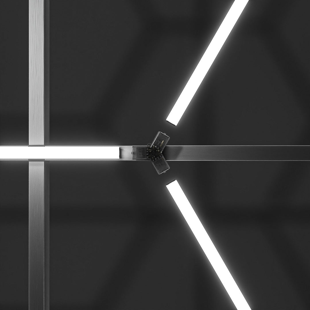 Hexagon LED-Deckenbeleuchtung inkl. Aluminiumrahmen by Performance Floor