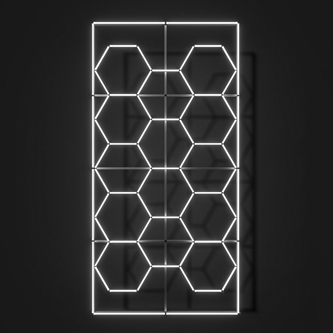 Hexagon LED-Deckenbeleuchtung inkl. Aluminiumrahmen by Performance Floor