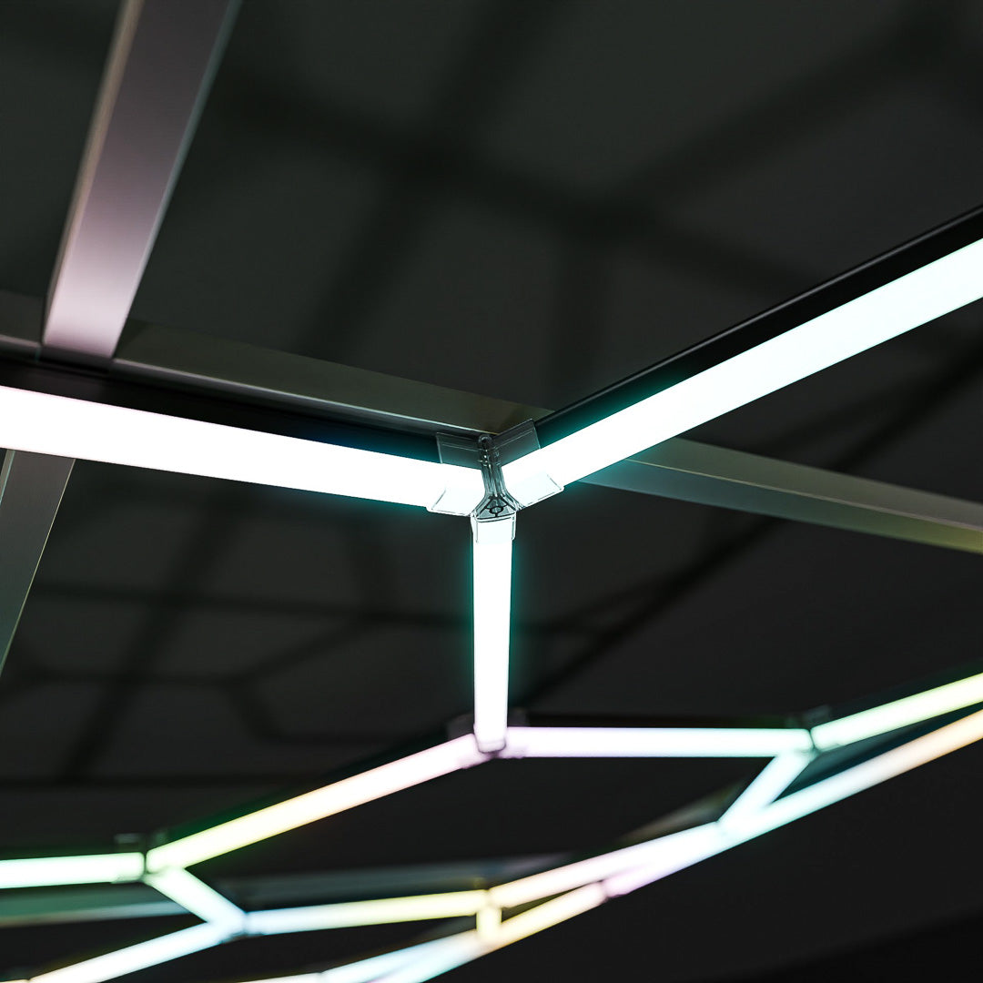 Hexagon RGB-Deckenbeleuchtung inkl. Aluminiumrahmen by Performance Floor