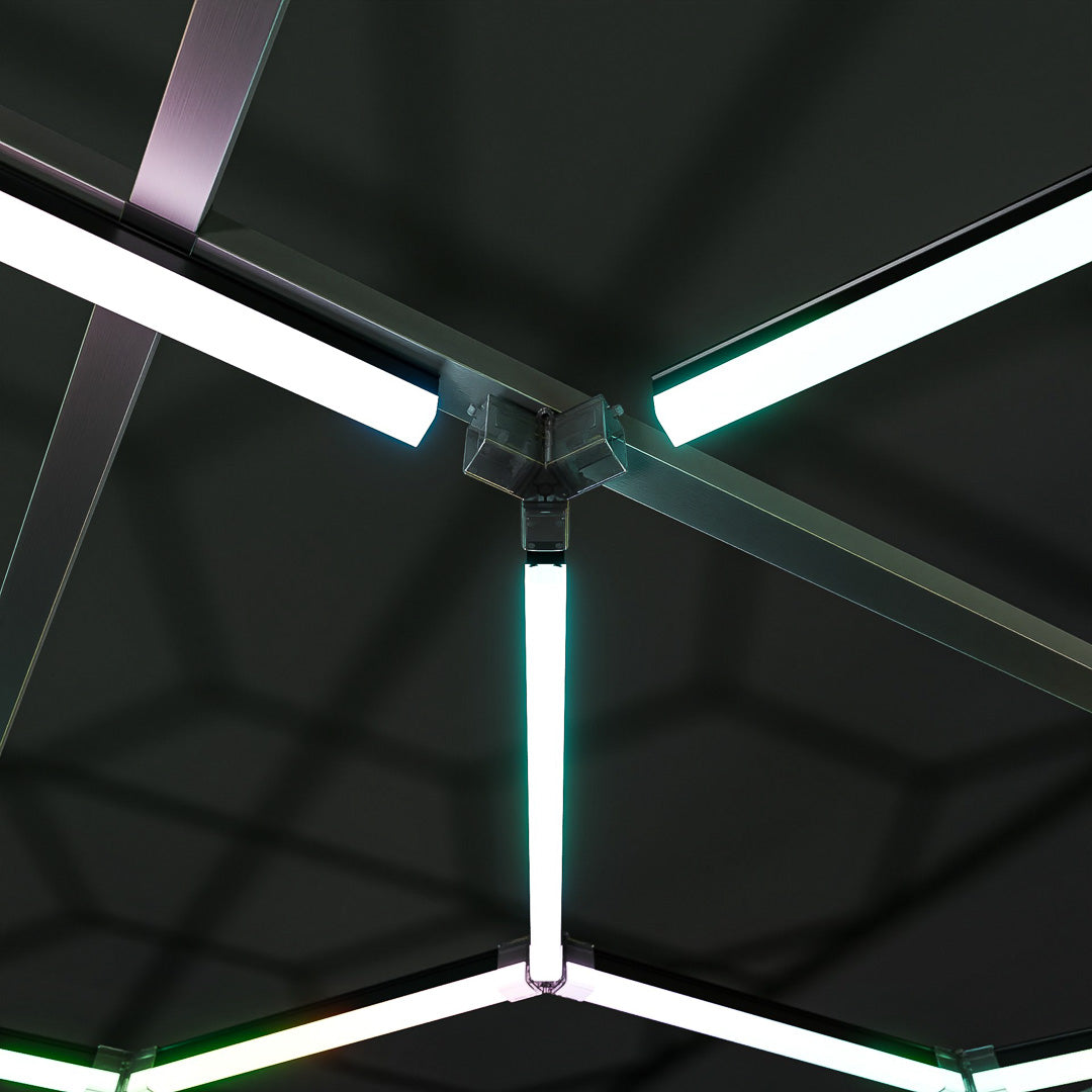 Hexagon RGB-Deckenbeleuchtung inkl. Aluminiumrahmen by Performance Floor