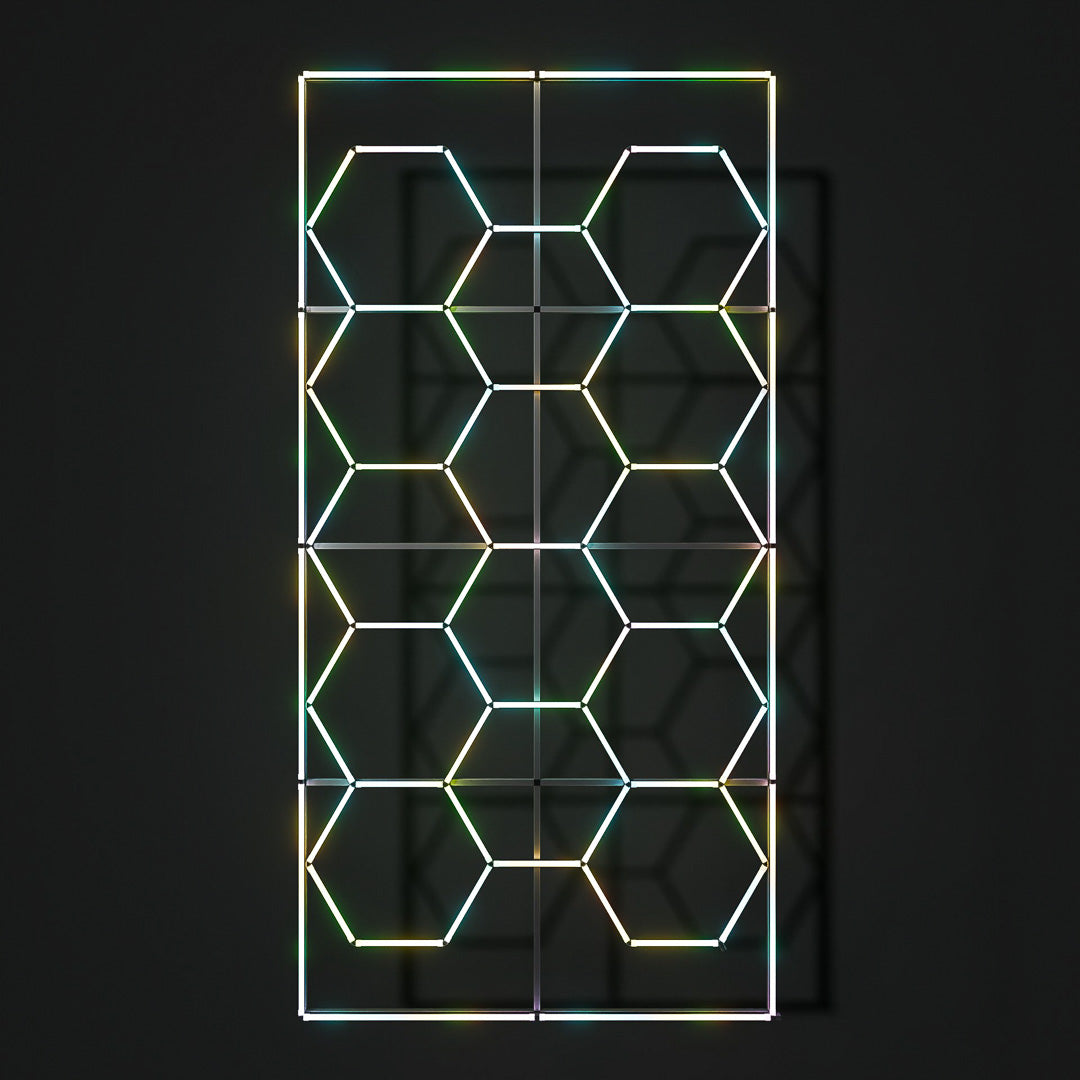 Hexagon RGB-Deckenbeleuchtung inkl. Aluminiumrahmen by Performance Floor