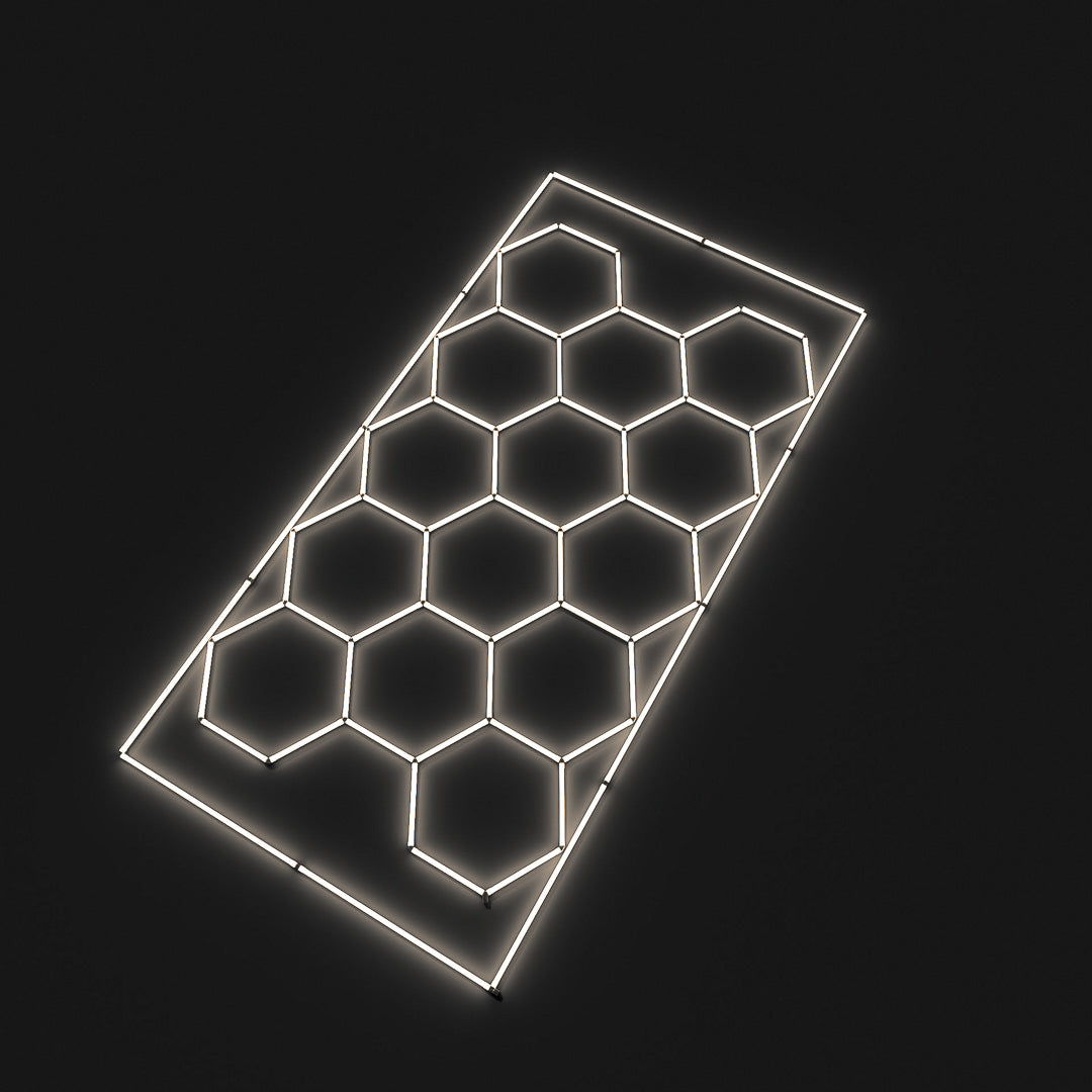 Hexagon LED-Deckenbeleuchtung Warmweiß by Performance Floor