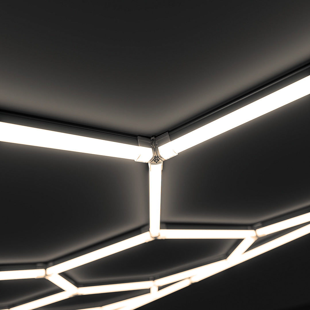 Hexagon LED-Deckenbeleuchtung Warmweiß by Performance Floor