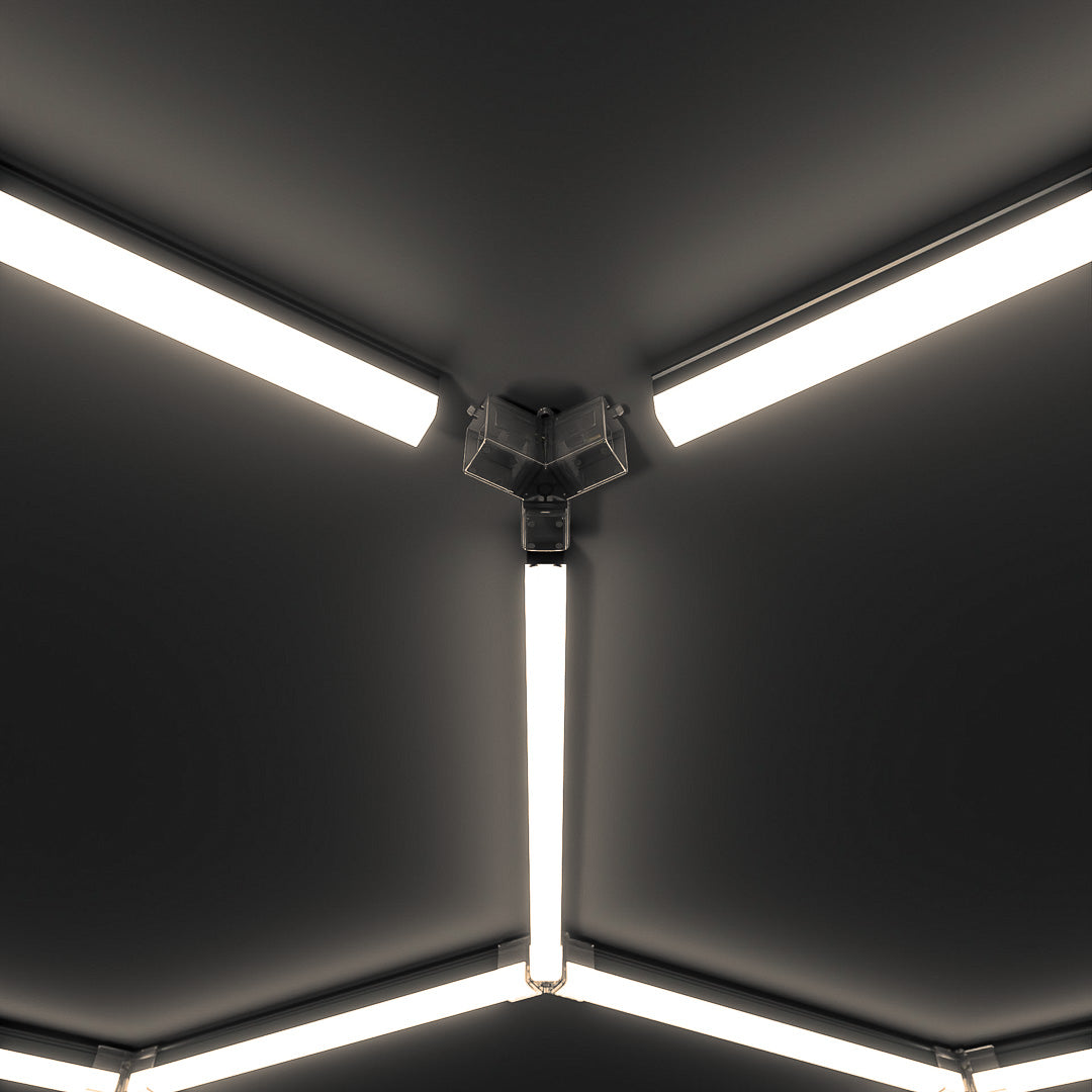 Hexagon LED-Deckenbeleuchtung Warmweiß by Performance Floor