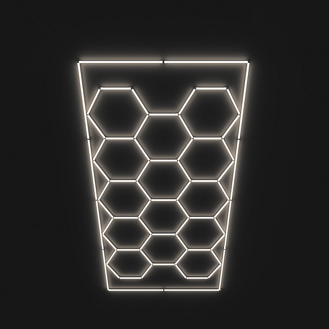 Hexagon LED-Deckenbeleuchtung Warmweiß by Performance Floor