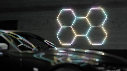 Hexagon RGB-Deckenbeleuchtung 5er Set by Performance Floor