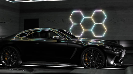 Hexagon RGB-Deckenbeleuchtung 5er Set by Performance Floor