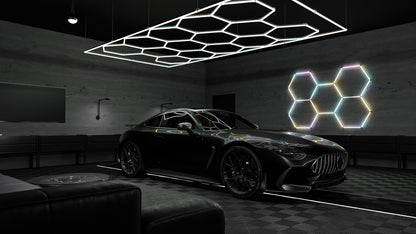 Hexagon RGB-Deckenbeleuchtung 5er Set by Performance Floor