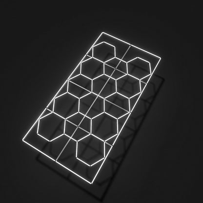 Hexagon LED-Deckenbeleuchtung inkl. Aluminiumrahmen by Performance Floor