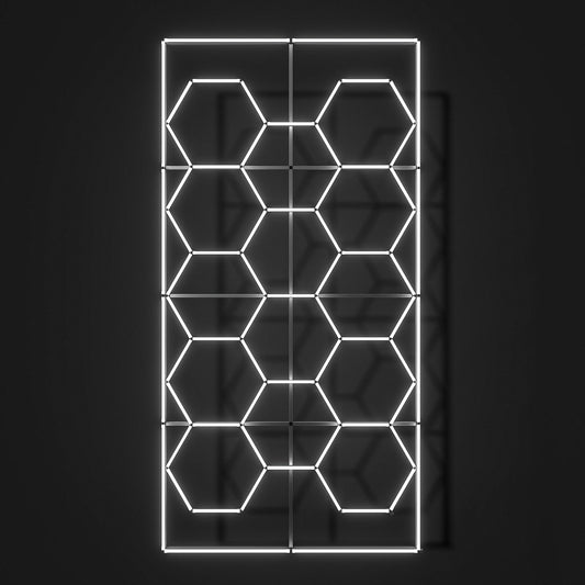 Hexagon LED-Deckenbeleuchtung inkl. Aluminiumrahmen by Performance Floor
