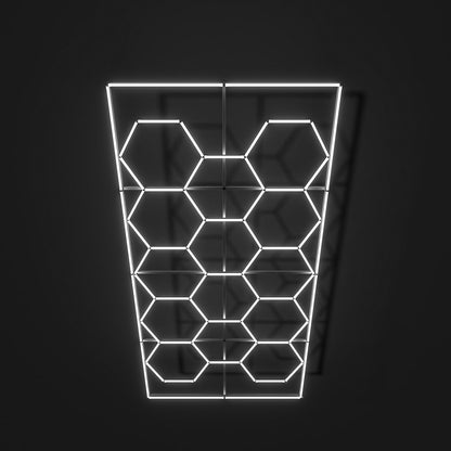 Hexagon LED-Deckenbeleuchtung inkl. Aluminiumrahmen by Performance Floor