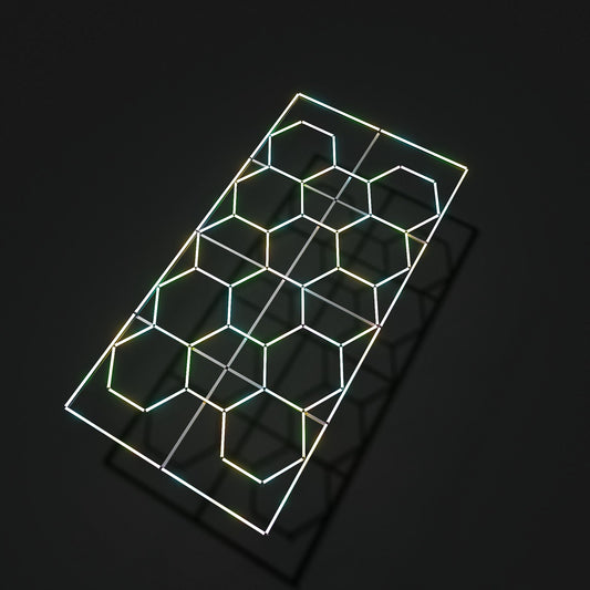 Hexagon RGB-Deckenbeleuchtung inkl. Aluminiumrahmen by Performance Floor
