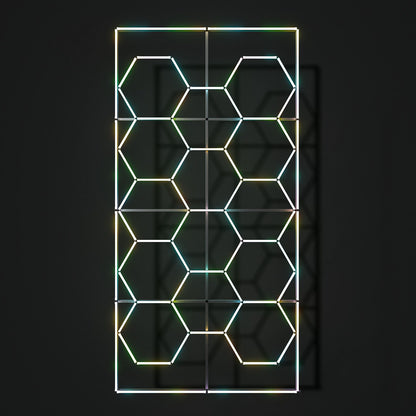 Hexagon RGB-Deckenbeleuchtung inkl. Aluminiumrahmen by Performance Floor