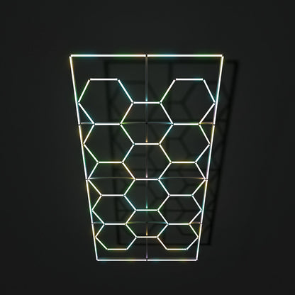 Hexagon RGB-Deckenbeleuchtung inkl. Aluminiumrahmen by Performance Floor