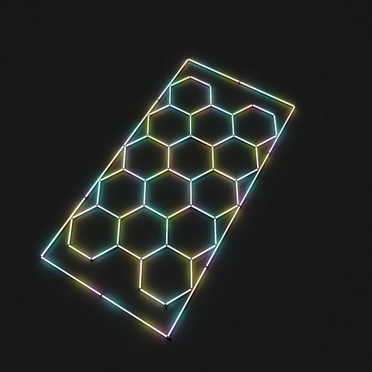 Hexagon RGB-Deckenbeleuchtung Set by Performance Floor