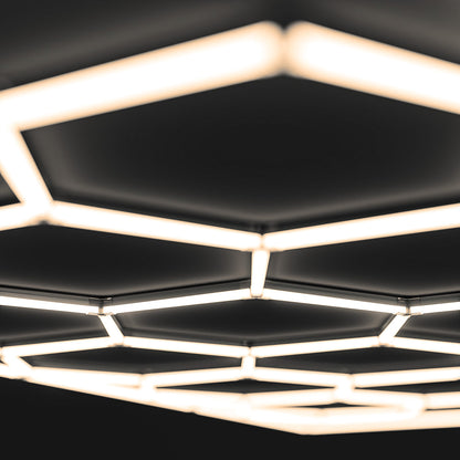 Hexagon LED-Deckenbeleuchtung Warmweiß by Performance Floor